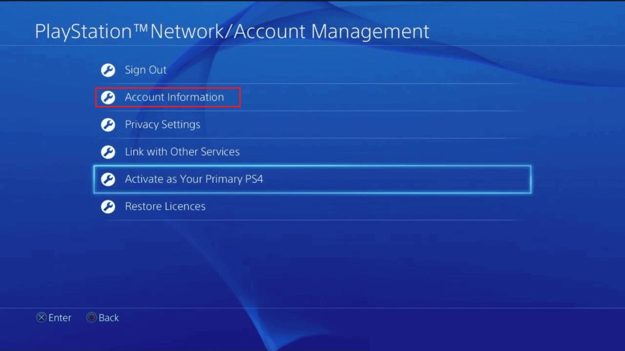 Select Account Information | How to Change Phone Number on PS4 | two step verification on PS4