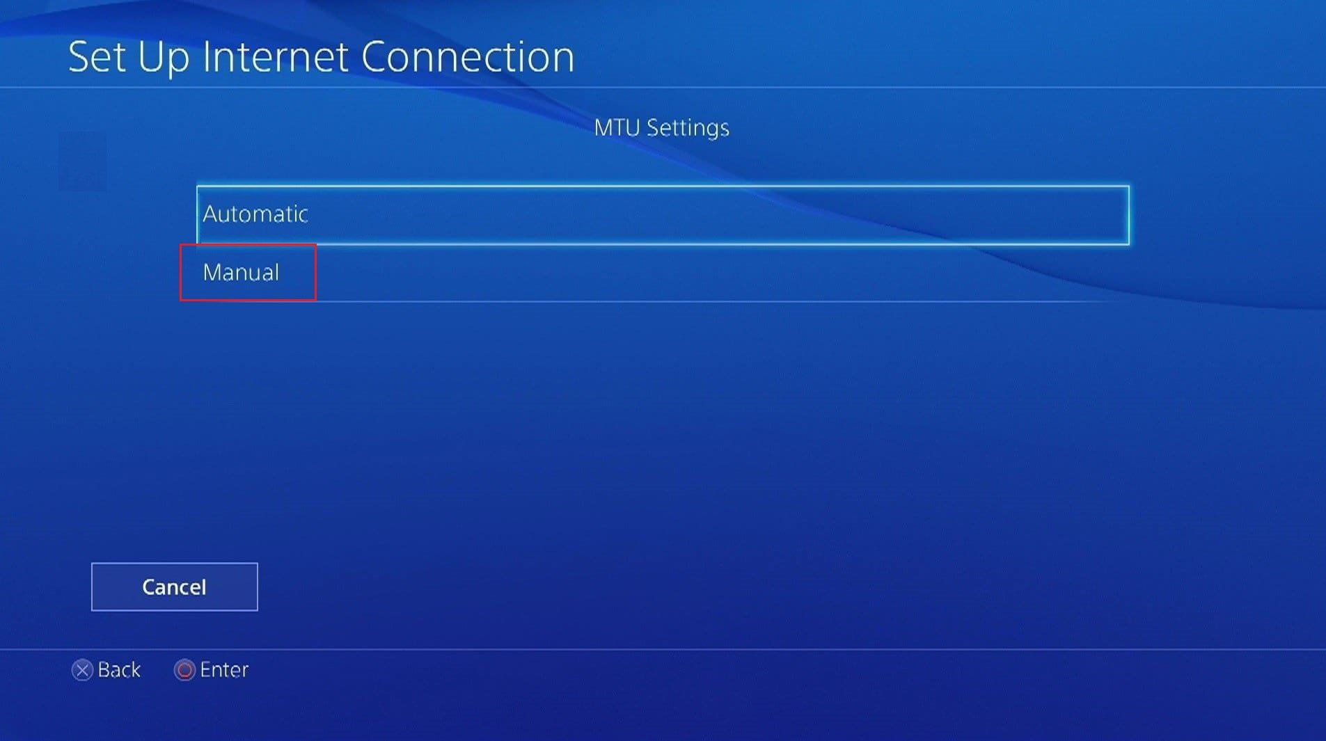 ps4 mtu settings manual