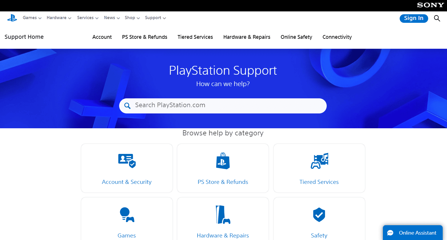 Contact PlayStation Support