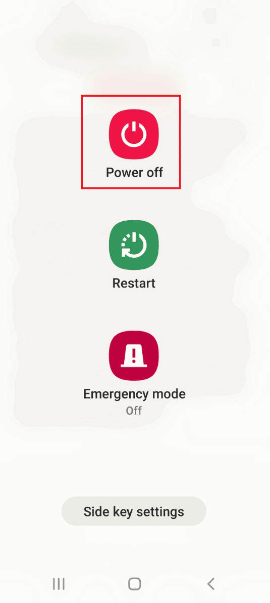 Long press the Power button at the side and long tap on the Power off button 