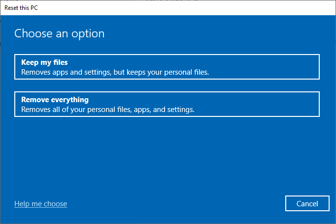 Now, choose an option from the Reset this PC window. C:\windows\system32\config\systemprofile\Desktop is unavailable server