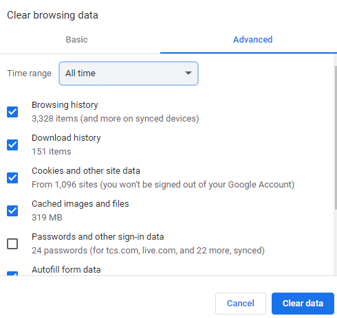 select the Time range for the action to be completed | Stop Google Chrome Blocking Download of Files