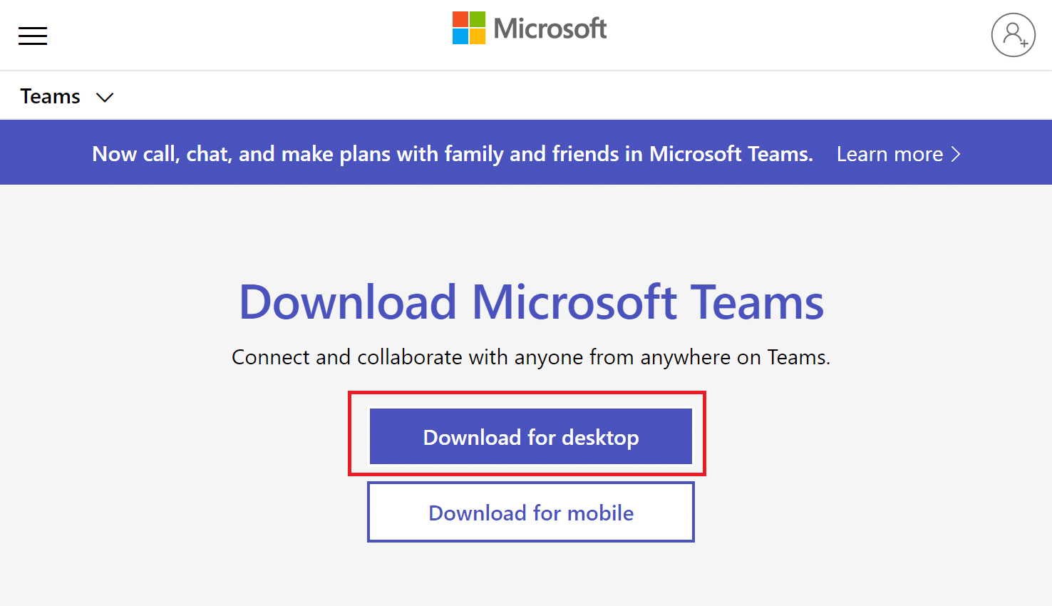 Click on Download for desktop | Fix Microsoft Teams Keeps Restarting