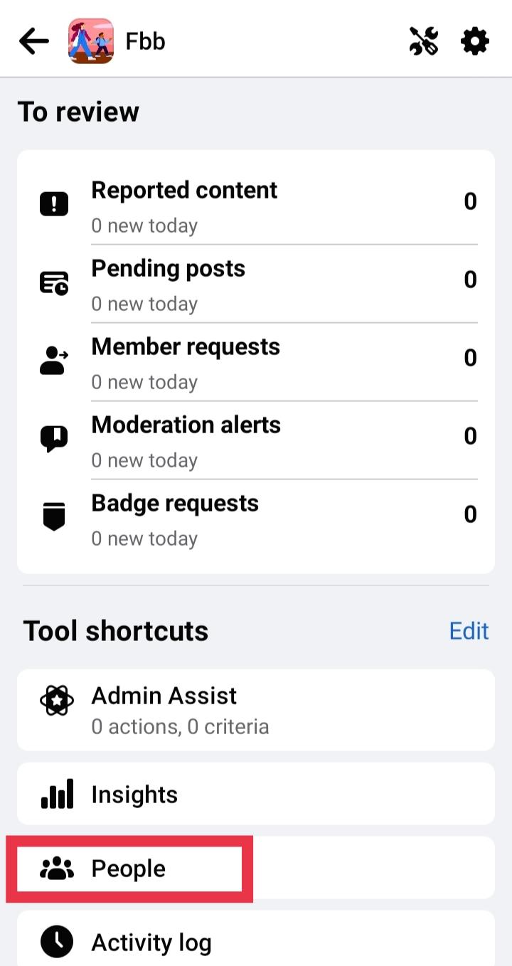 tap on People | How to Add Moderator to Facebook Group