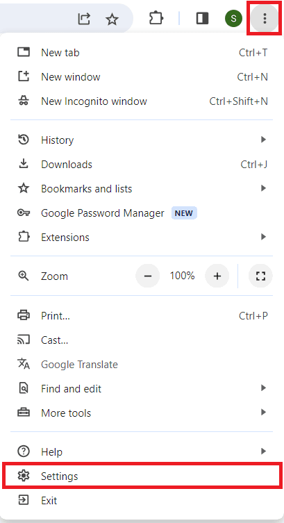 Select Settings | Google voice search not working Windows 10