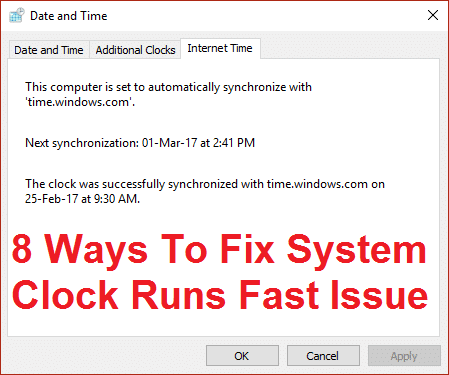 8 Ways To Fix System Clock Runs Fast Issue