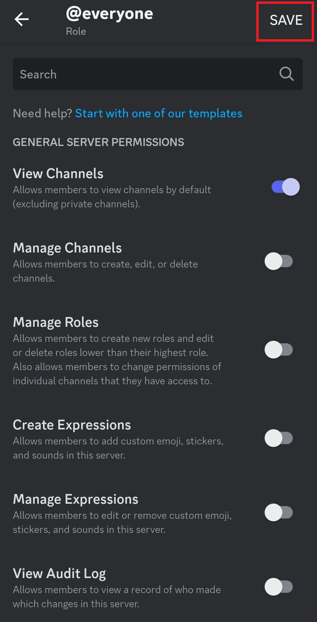 8. Save the changes by clicking on Save Changes and exit the settings. | How to Make Your Discord Server Private
