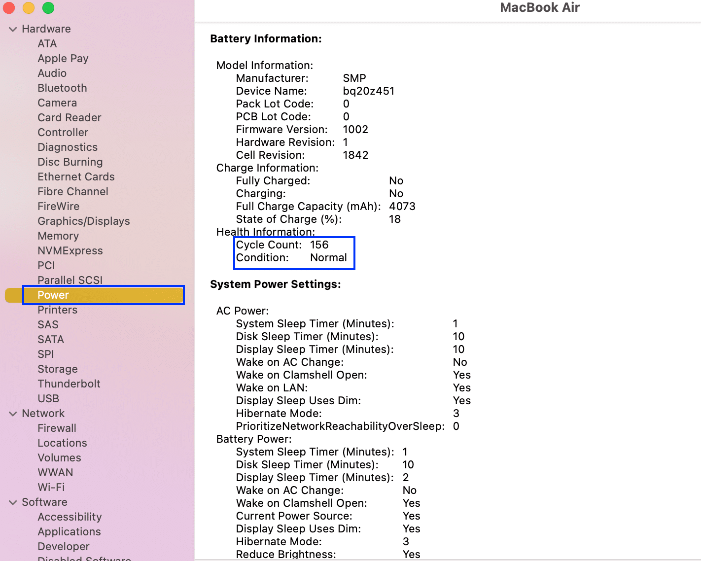 Check the health of the Mac battery, viz Cycle Count and Condition. Fix MacBook not charging when plugged in