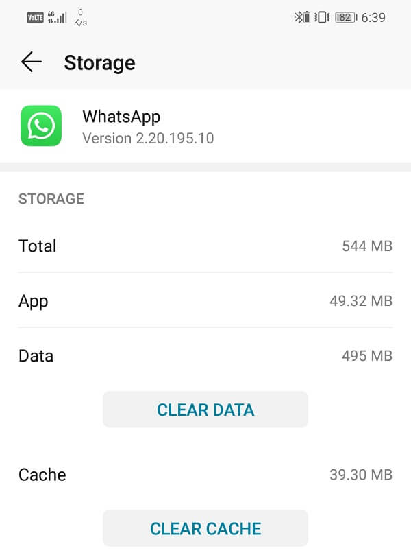 Click on Clear Cache and Clear Data buttons