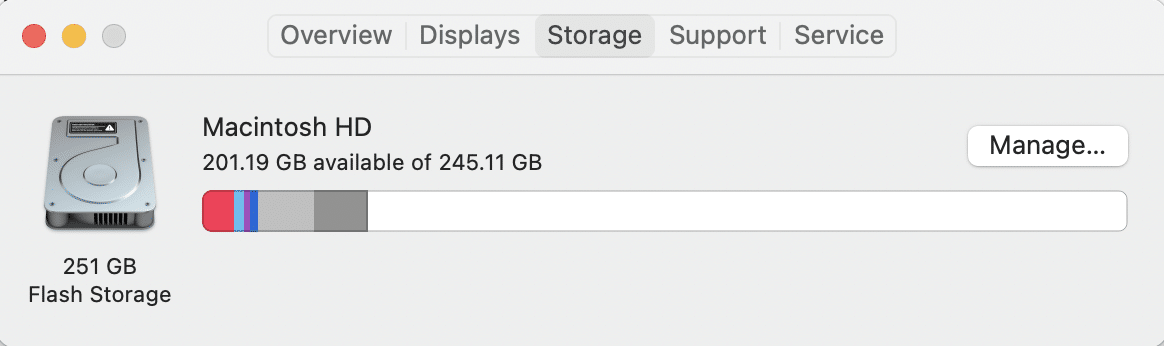 Click on the Storage tab | Fix Mac Keeps Freezing Issue