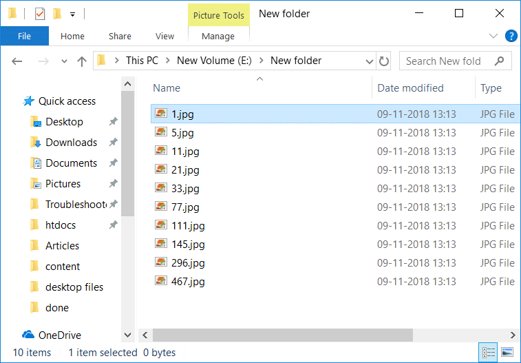 Enable or Disable Numerical Sorting in File Explorer in Windows 10