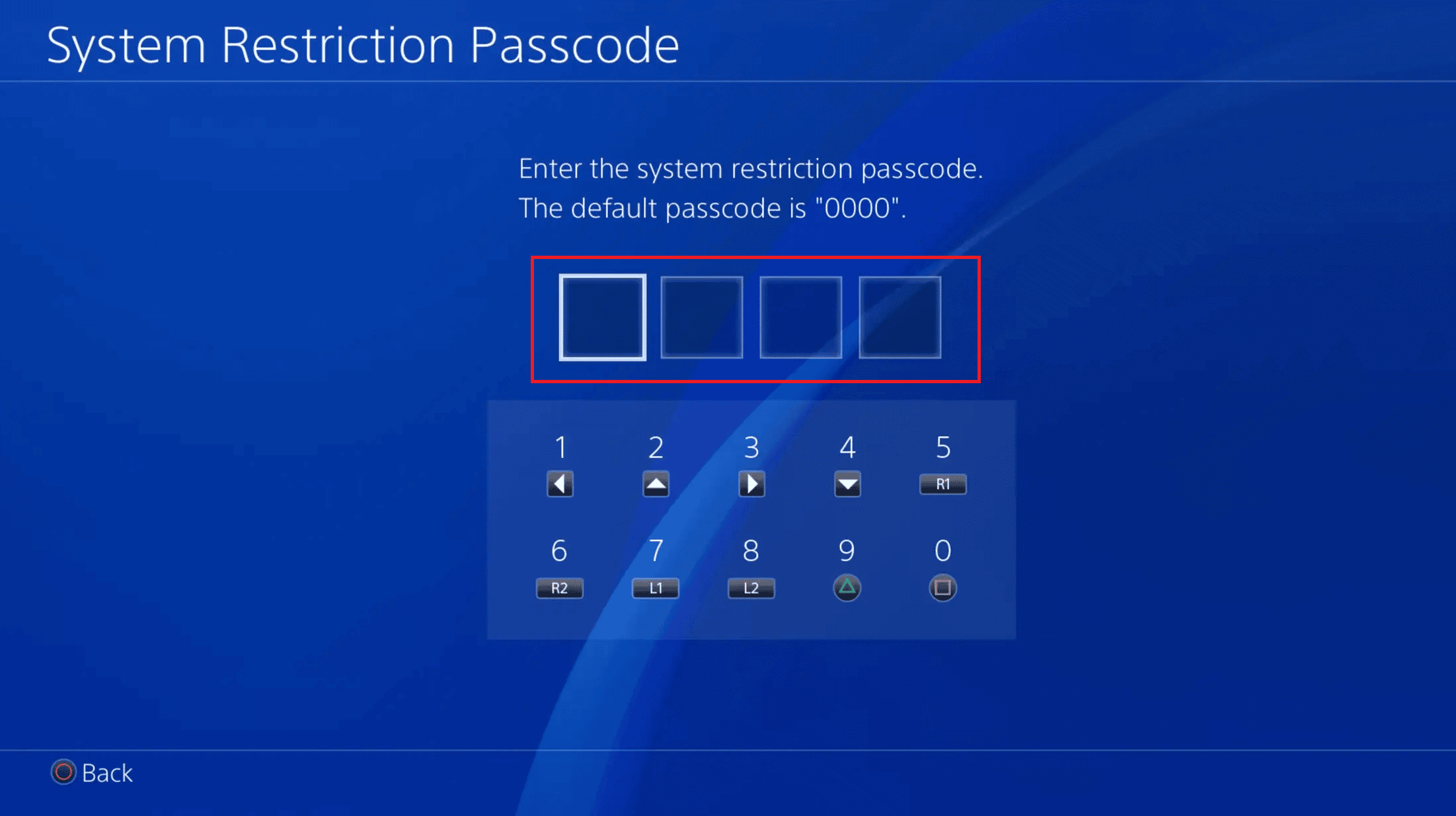 Enter your passcode | How to Change Parental Controls on PS4