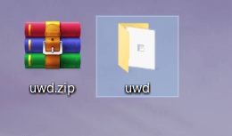 Extract the zip file on your desktop using the Winrar application
