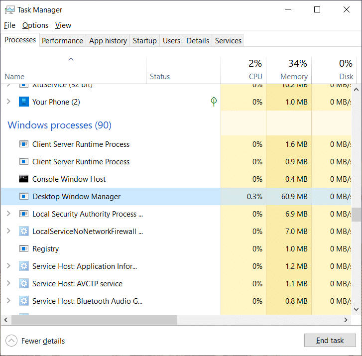 Fix Desktop Window Manager (DWM.exe) High CPU