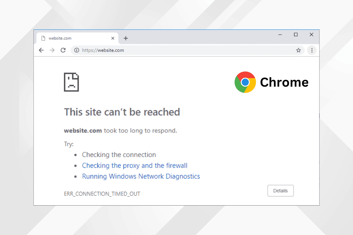 Fix ERR_CONNECTION_TIMED_OUT in Google Chrome