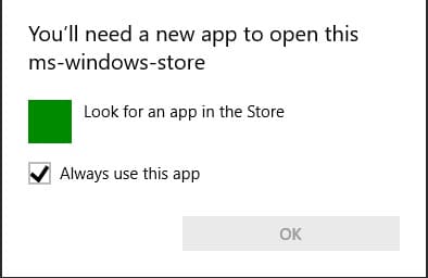 Fix You'll need a new app to open this - ms-windows-store