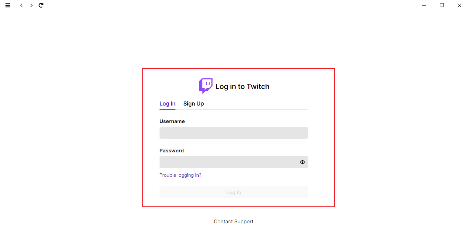 Log in to Twitch Desktop Client or app. Fix Twitch Not Working on Chrome