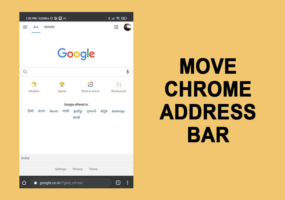Move chrome Address Bar
