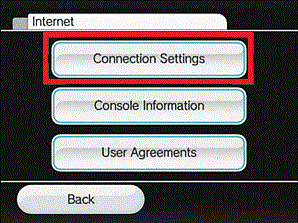 Nintendo wii Connection settings Internet