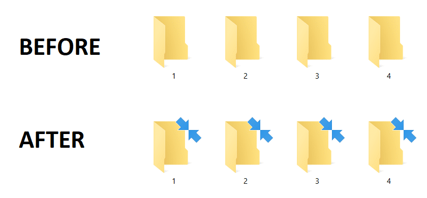 Remove Blue Arrows Icon on Compressed Files and Folders in Windows 10Remove Blue Arrows Icon on Compressed Files and Folders in Windows 10