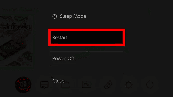 Restart switch | How do I fix error code 2123 0301 on Nintendo Switch