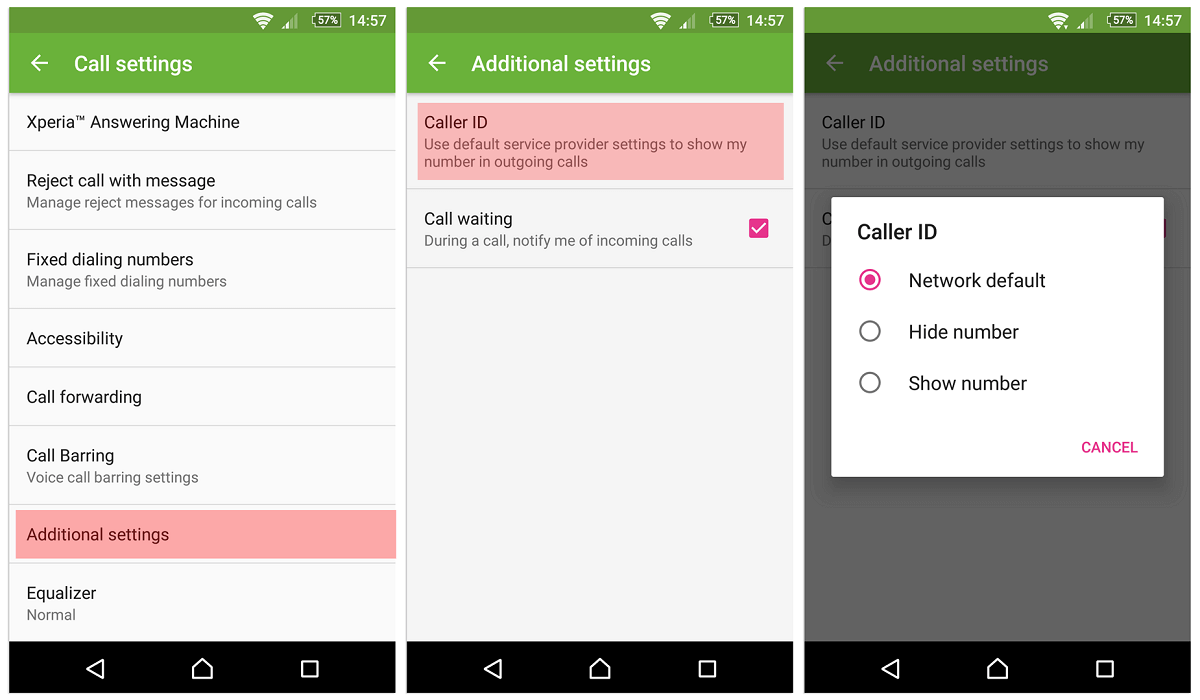 Scroll down and click on the More/Additional Settings option