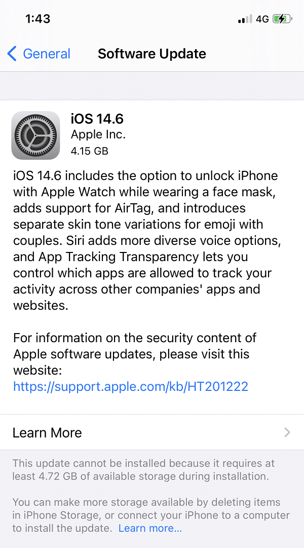 Software Update iOS
