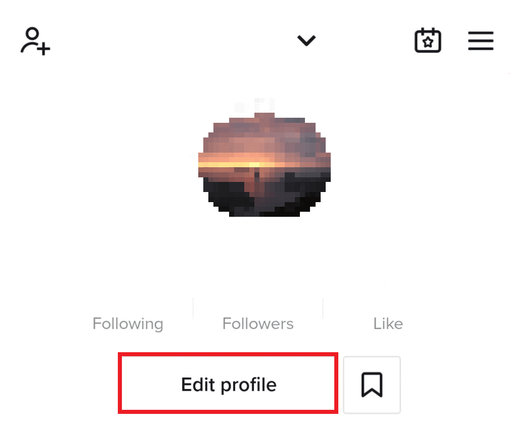 Tap on the Edit profile option | How to Remove Profile Picture on TikTok
