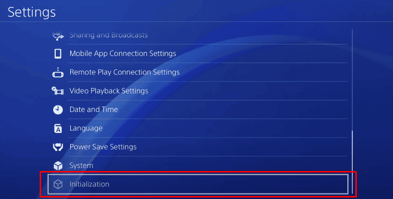 select initialization setting. Fix PS4 WiFi Proxy Server Error