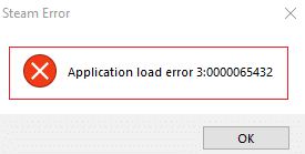Application Load Error 3:0000065432
