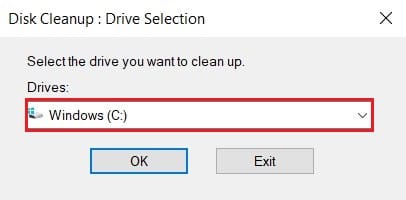 choose the drive where windows is installed