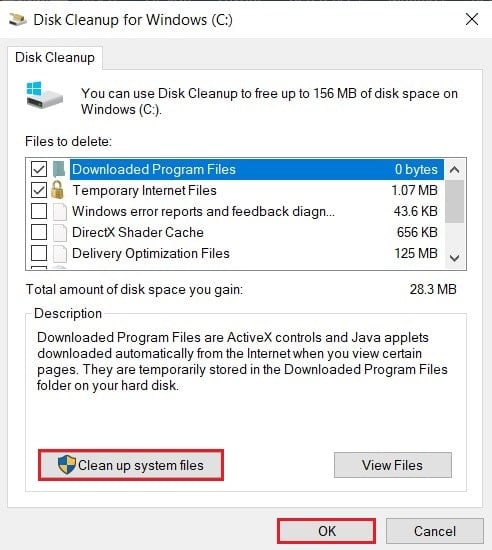 click on clean up system files and hit ok | How to Fix Broken Registry Items in Windows 10