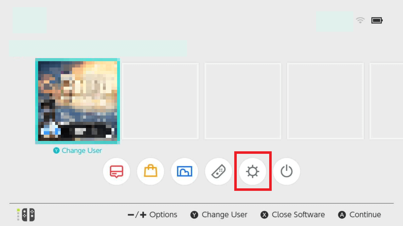click on the System Settings gear icon | How to Fix Error Code 2123-1502 on Nintendo Switch