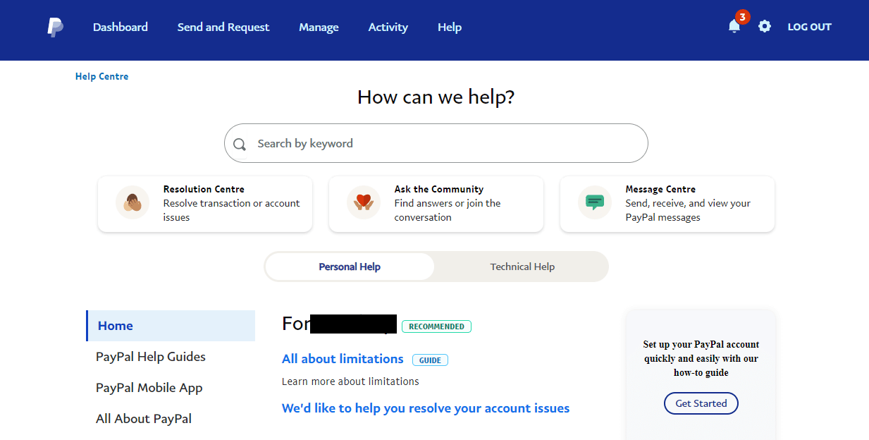 Contact PayPal Support. How to Fix View PayPal Transactions Error