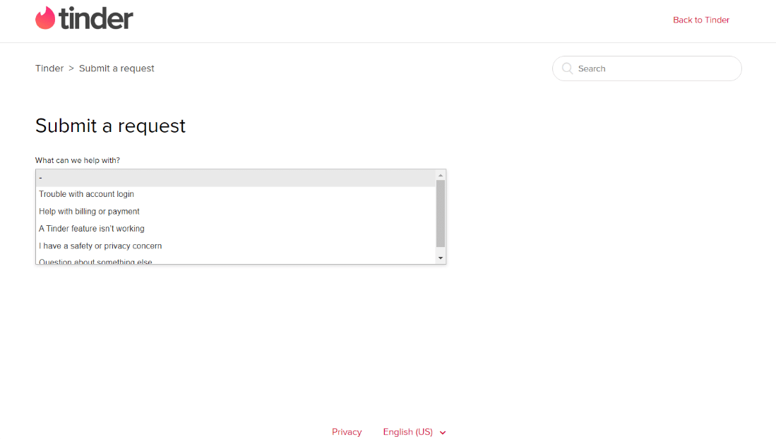 Contact Tinder Customer Support 