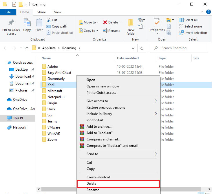 Delete all the files present in the Kodi folder. 10 Ways to Fix Can’t Watch Streams on Kodi Error