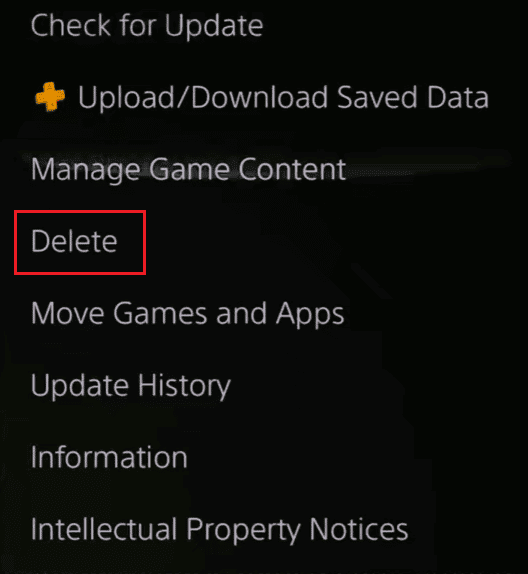 delete apps or games in ps5