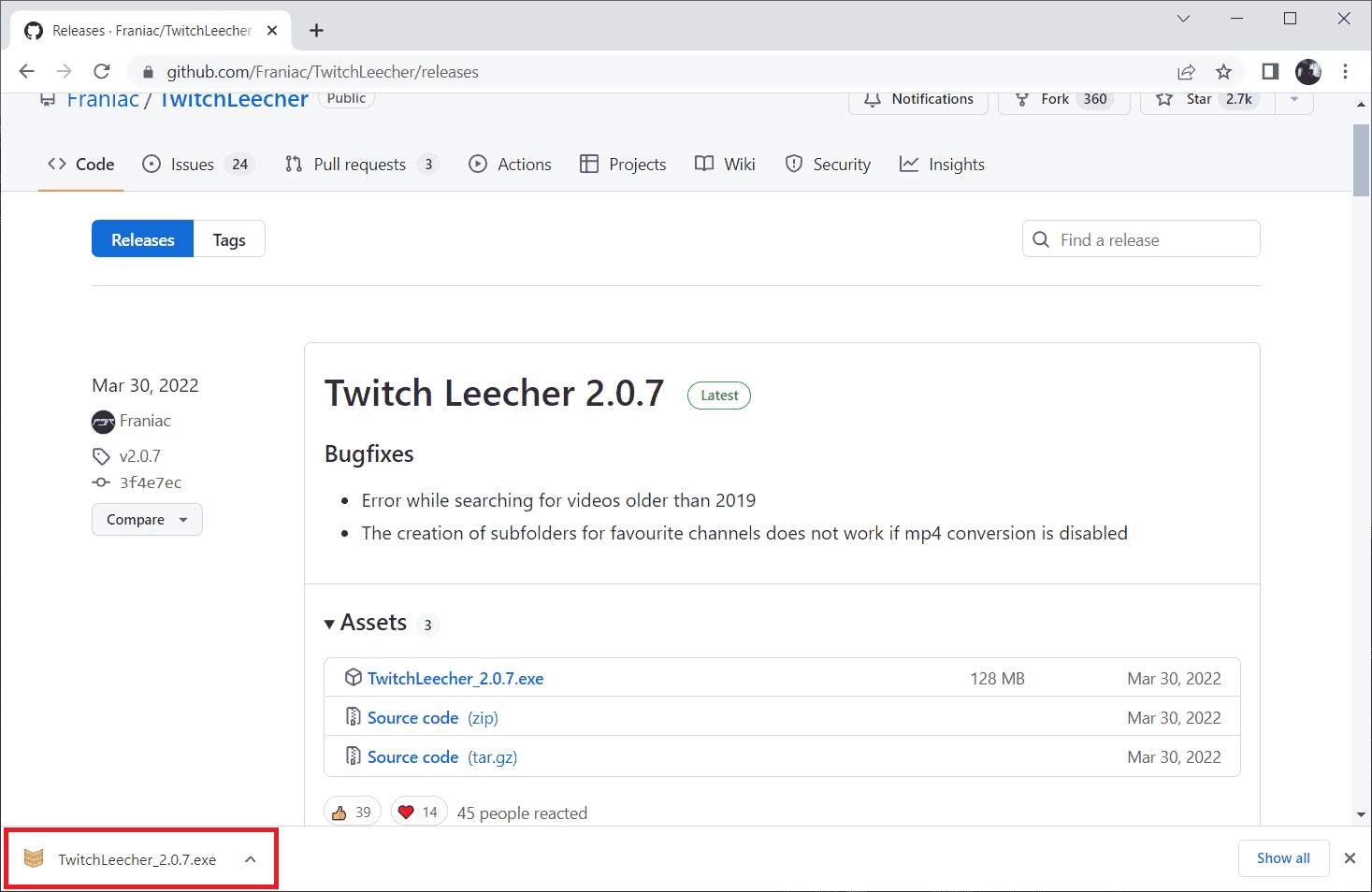 open the setup file Fix Twitch Leecher Download Error