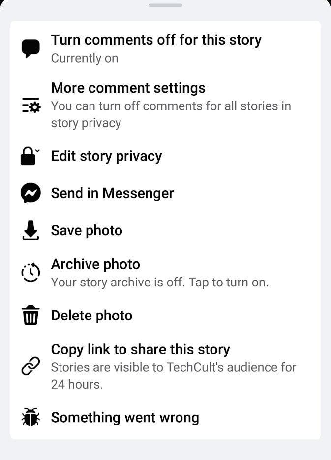 edit the various FB story settings, such as story comments and privacy