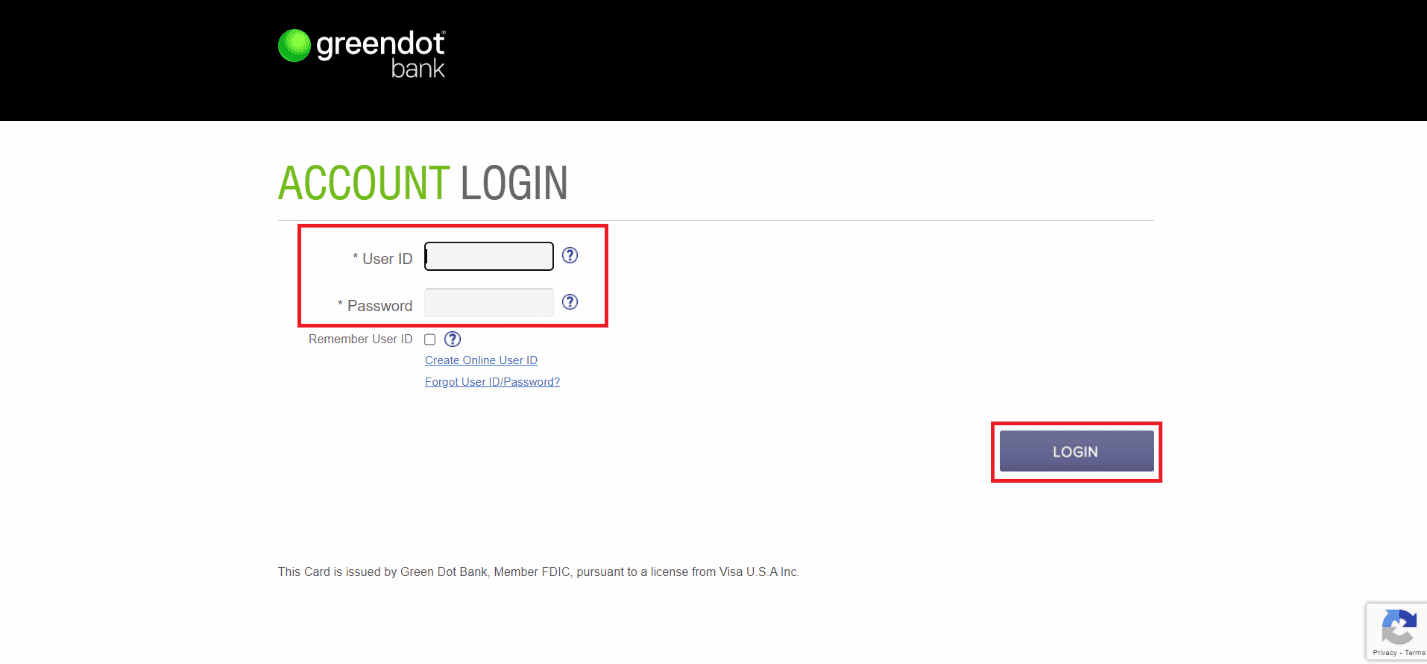 Enter your User ID and Password and click on LOGIN