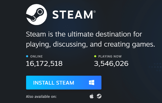 Finally, click on the link attached here to install Steam on your system | How to Fix Steam Application Load Error 3:0000065432