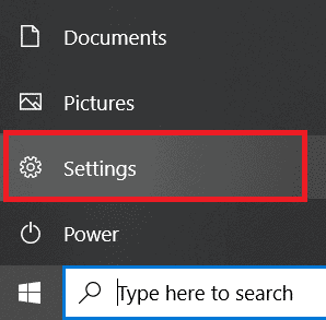 Go the start menu and Click on Settings