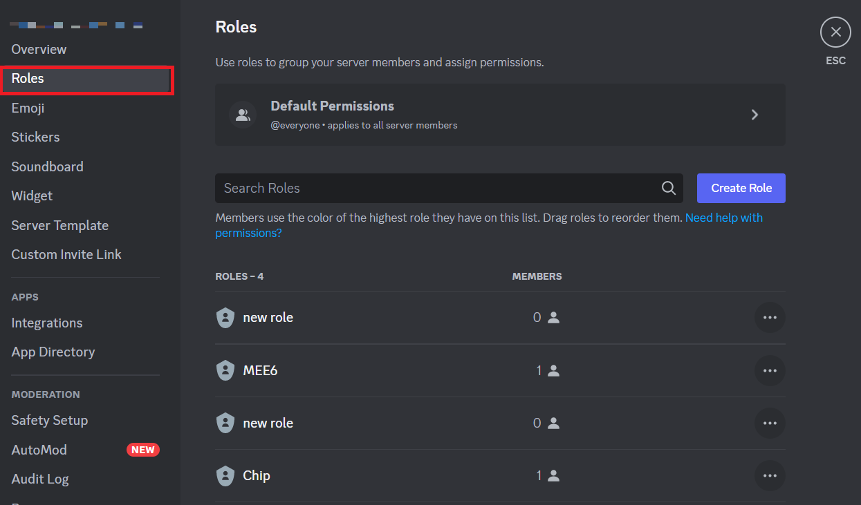Go to the Roles tab. | How to Make Your Discord Server Private