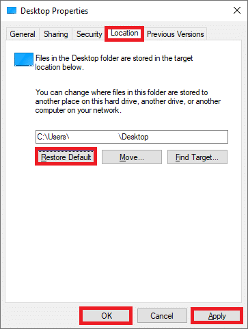 Here, switch to the Location tab and click on Restore Default. C:\ windows\ system32\ config\ systemprofile\ Desktop is unavailable server