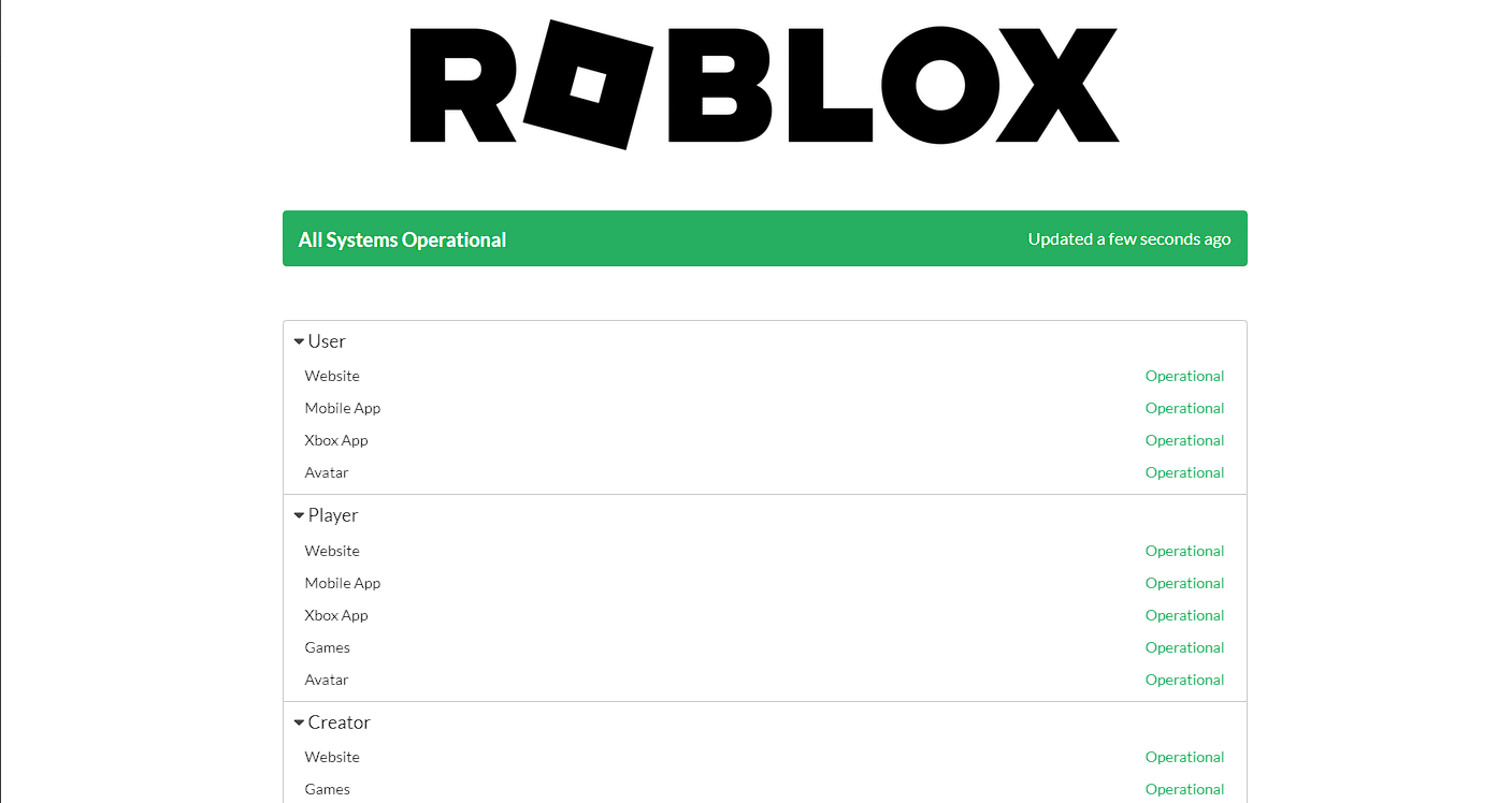 roblox status page