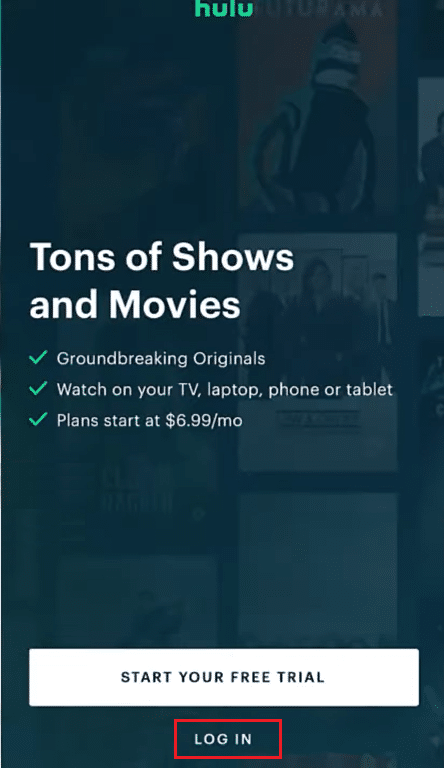 hulu app login