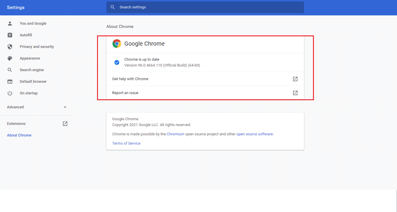 Let Chrome check for available updates, if there is it will install automatically. Fix Twitch Not Working on Chrome