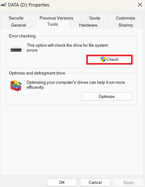 Now, in the error checking segment tap press the Check box.