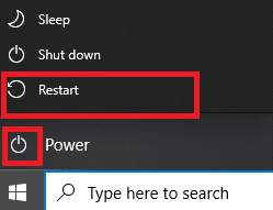 Now, select the Power icon and click on Restart while holding the Shift key | C:\windows\system32\config\systemprofile\Desktop is Unavailable: Fixed