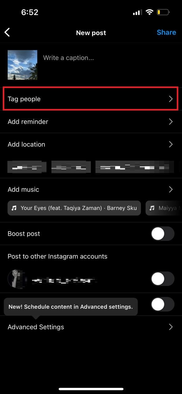 Now, tap on Tag people | How to Use the Instagram Collabs Feature